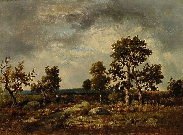 Path Near the Pond of Vipers, Fontainebleau Forest, c. 1860s (oil on wood panel)