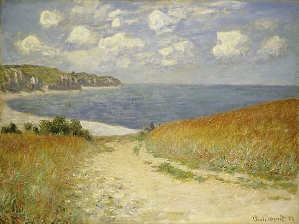 Path in the Wheat at Pourville, 1882 (oil on canvas)