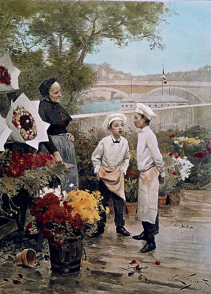 The patrons party Apprentices florists and a flower shop on the docks