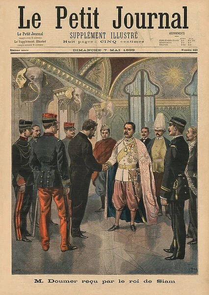 Paul Doumer, Governor General of Indochina, received in Bangkok by Chulalongkorn
