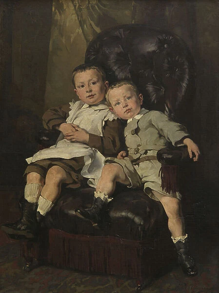 Paul and Edmond Roger, Stepchildren of the Painter, 1872 (oil on canvas)