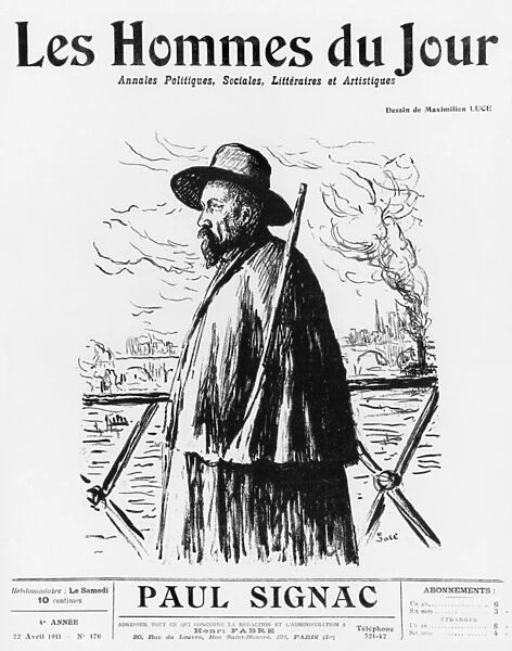 Paul Signac, front cover illustration from Les Hommes du Jour, No 170, Paris