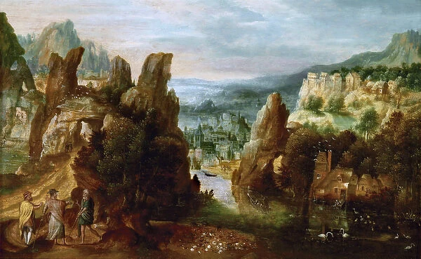 Paysage avec la route d Emmaus - Landscape with Road to Emmaus - Henri de Herri met