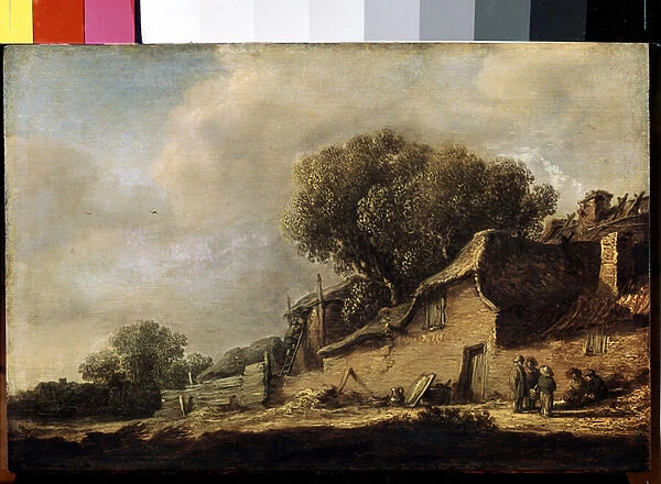 'Paysage a la chaumiere et au chene'(Landscape with a Peasant Cottage and an oak) Peinture de Jan Jozefsz van Goyen (1596-1656) 1634 Dim. 87x105 cm Musee de l ermitage, Saint Petersbourg
