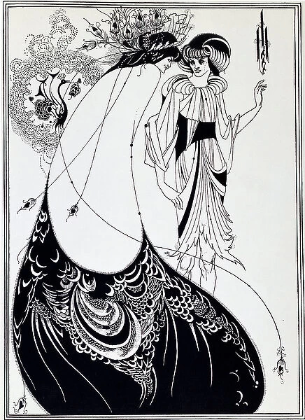 The Peacock Skirt. Illustration of Salome by Oscar Wilde - Drawing, 1893