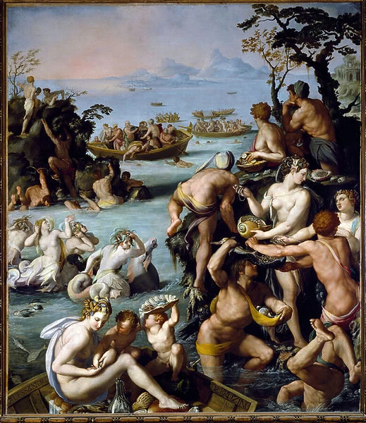 The Pearl Fishermen, c. 1570-1573 (oil on slate)