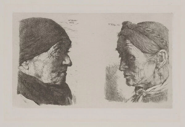 A Peasant Couple, 1874 (etching)