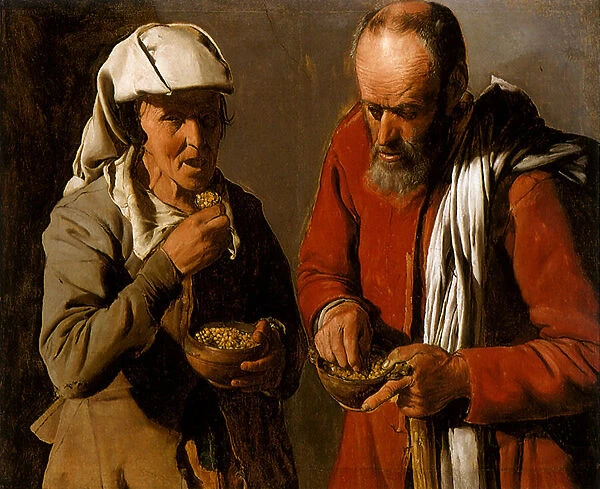 Peasant Couple Eating, 1621 (oil on canvas)