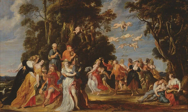 Peasant Dance (oil on panel)