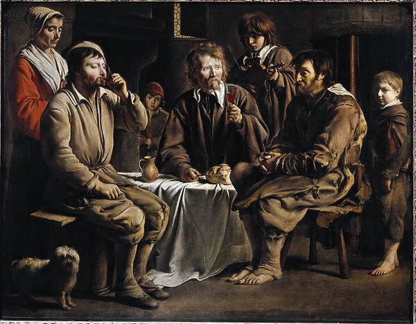 Peasant Meal - oil on canvas, 1642