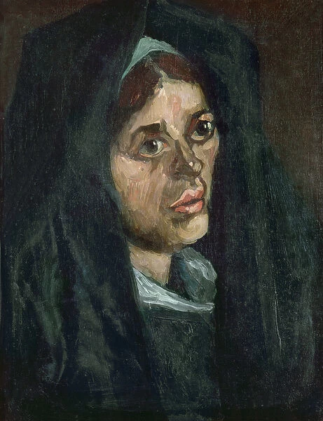Peasant with moss green shawl, c. 1885 (oil on canvas)