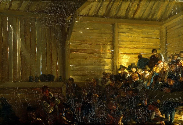 Peasant Theatre in the Tyrol, 1859 (oil on canvas)