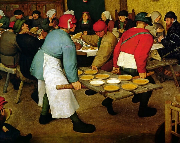 Peasant Wedding (Bauernhochzeit), 1568 (oil on panel) (detail of 68946)