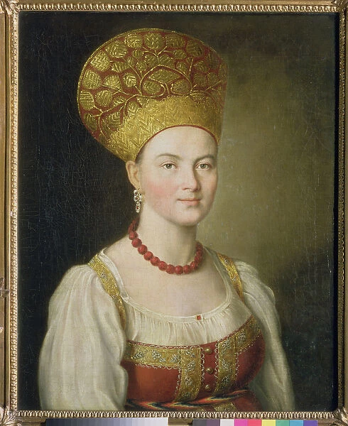 Peasant Woman in Russian Costume, 1784 (oil on canvas)