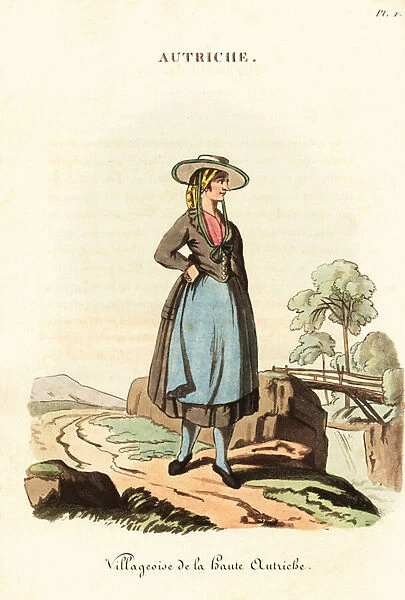Peasant woman of Upper Austria, 18th century. 1823 (engraving)