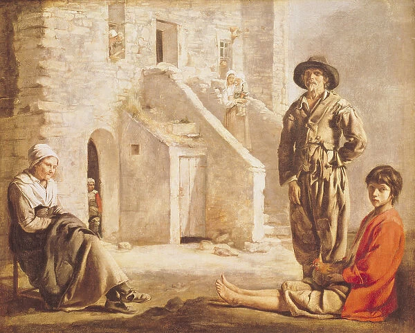 Peasants Before their House, c. 1641 (oil on canvas)