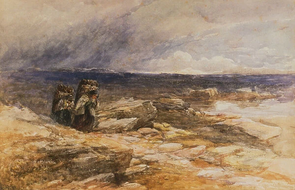 The Peat Gatherers near Bettws-Y-Coed, North Wales (w  /  c)