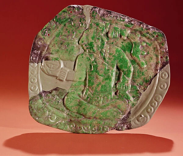 Pectoral of a king from Tikal Site, Guatemala (jade)