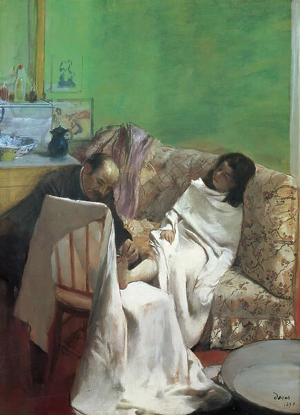 The Pedicure, 1873 (oil on paper laid on canvas)