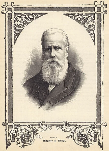 Pedro II, Emperor of Brazil (engraving)