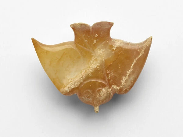 Pendant in the form of a bird, reworked, c. 1300-1050 BC (jade)
