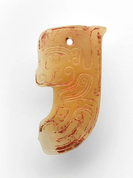 Pendant in the form of a fish, c. 11th century BC (jade, nephrite)