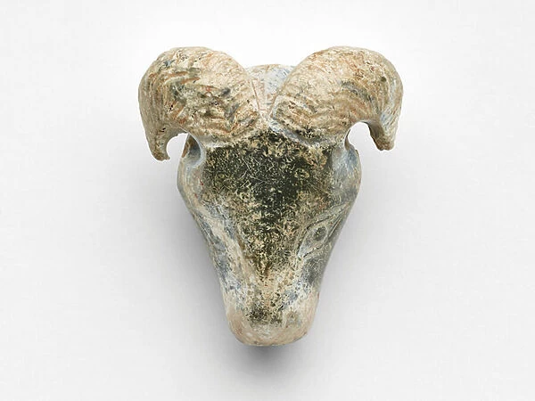 Pendant in the form of a ram head, c. 13th-11th century BC (jade)