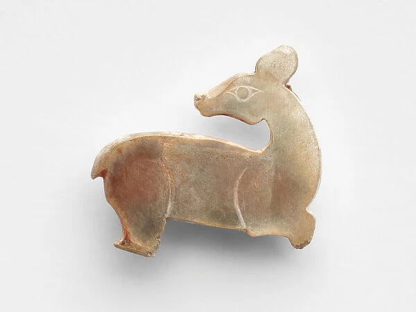 Pendant in the form of a stag, c. 1050-c. 850 BC (jade)