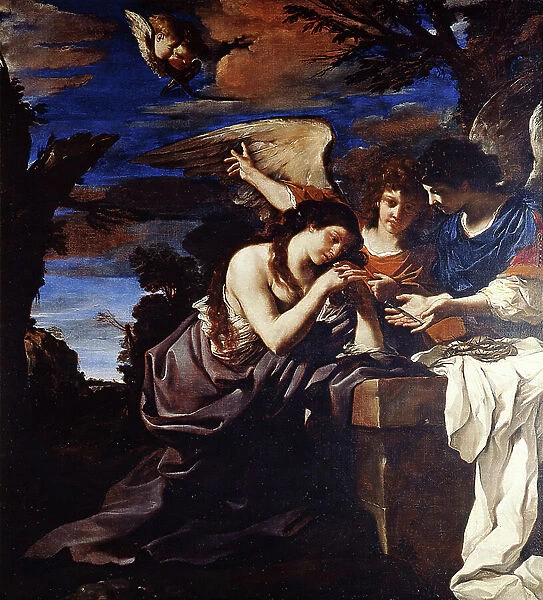 The Penitent Mary Magdalene with Two Angels, 1622 (oil on canvas)