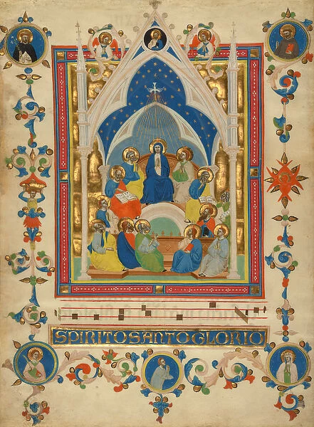 Pentecost from the Laudario of Sant Agnese, c. 1340 (tempera