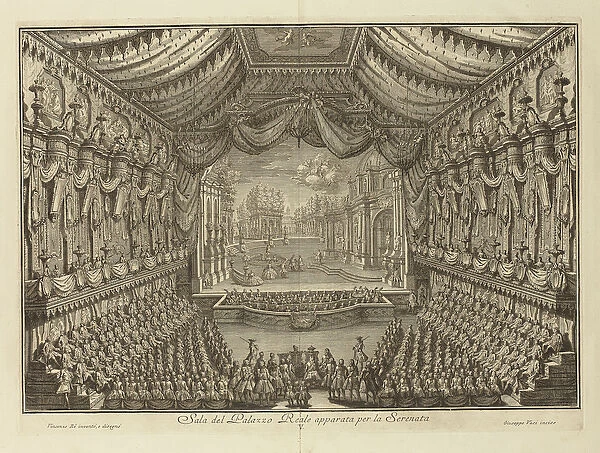 The Performance of La Serenata in the Royal Palace of Naples par Vasi