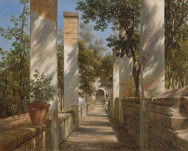 Pergola with Oranges, c. 1834 (oil on paper mounted on canvas)