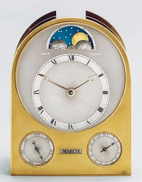 Perpetual calendar travel timepiece, 1898 (silver-gilt & shagreen) (see also 1201731)