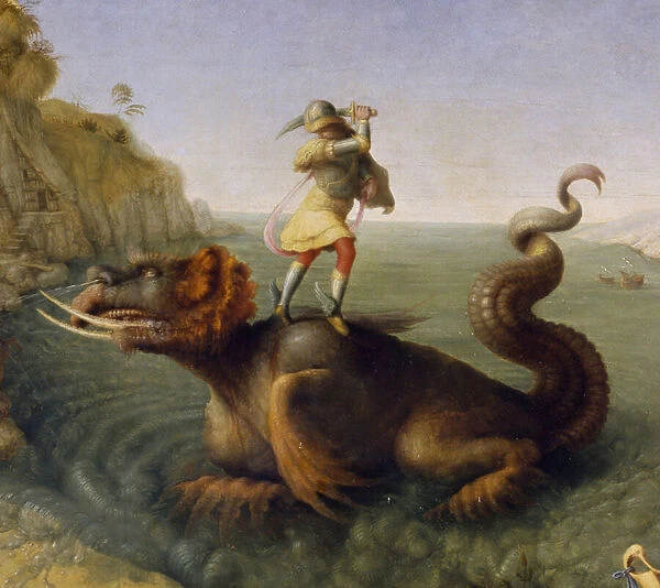 Perseus Rescuing Andromeda, c. 1510-13 (oil canvas) (detail)