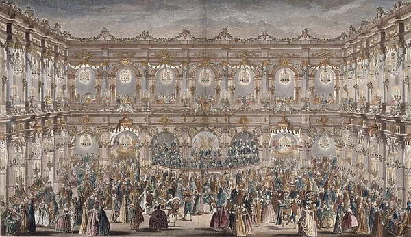 Perspective View of the Ballroom, constructed in the Courtyard of the Hotel de Ville