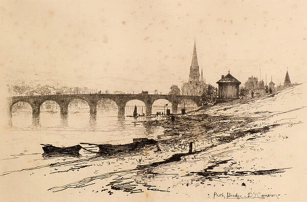 Perth Bridge (etching)