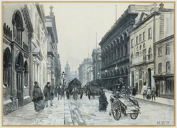 Peter Street, The Free Trade Hall, 1893-94 (w / c gouache on paper)