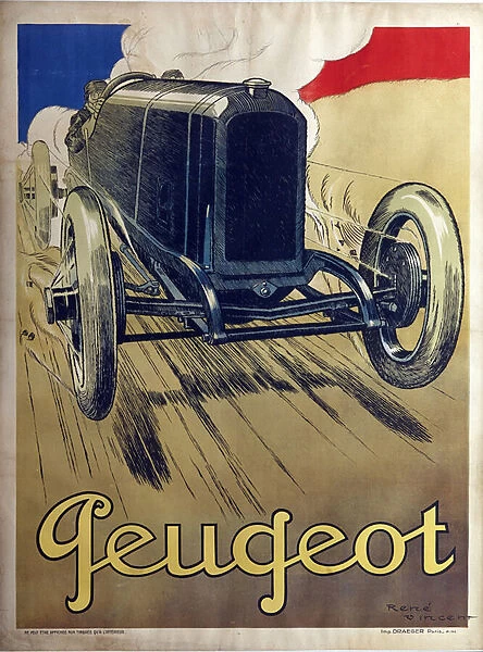 Peugeot - Vincent, Rene (1879-1936) - 1912 - Colour lithograph - 160x120 - Private