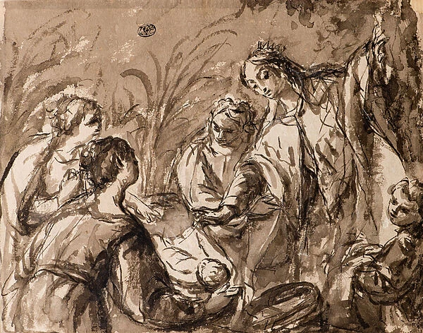 Pharaohs Daughter Discovering the Infant Moses, The Finding of Moses