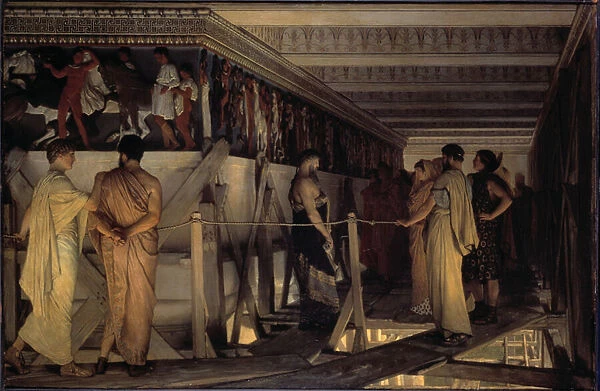 Pheidias and the Frieze of the Parthenon, Athens, 1868 (oil on panel)