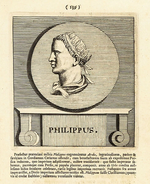 Philip the Arab, Roman emperor, 1736 (engraving)
