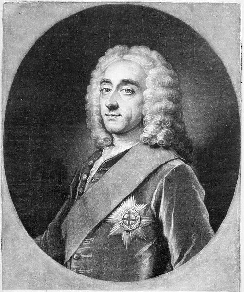 Philip Dormer Stanhope, engraved by John Simon (engraving)