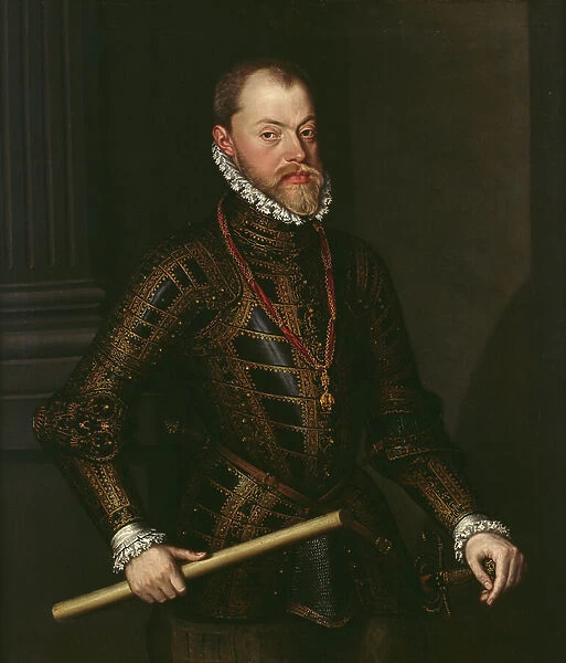 Philip II of Spain (1527-98) c. 1570 (oil on canvas)