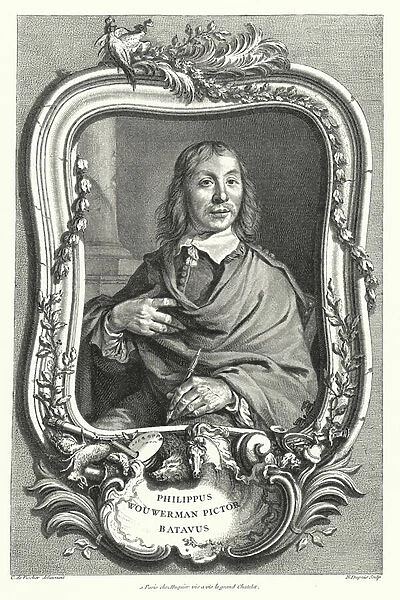 Philips Wouwerman, Dutch painter (engraving)