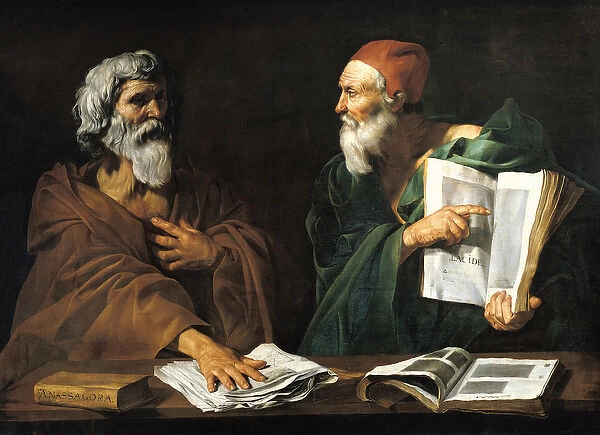 The Philosophers (oil on canvas)