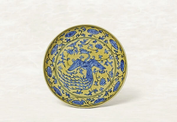 Phoenix dish, Jiajing, 1522-66 (porcelain) (see also 1190780)