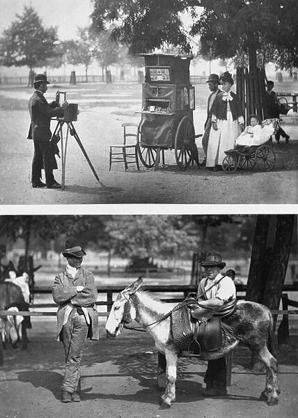 Photography on the Common and Waiting for Hire, 1876-77 (woodburytype)