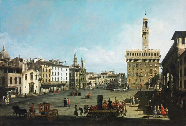 The Piazza della Signoria in Florence, 1742 (oil on canvas)