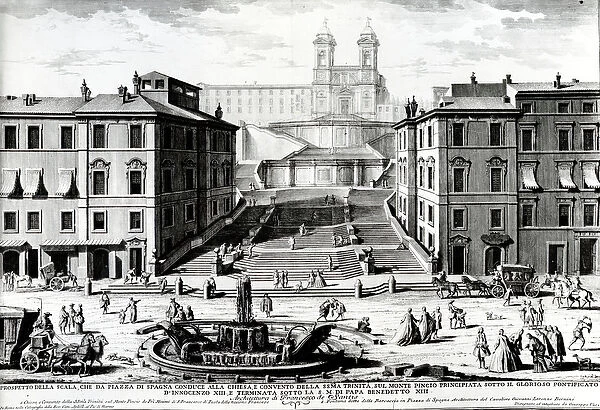 Piazza di Spagna, c. 1740 (engraving)