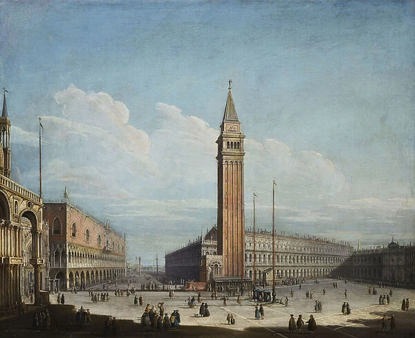 The Piazza San Marco and the Piazzetta, Venice, looking South-West, 1741 (oil on canvas)